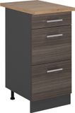 Vicco R-Line Keukenonderkast – 40 cm met laden, Edel grijs/Antraciet