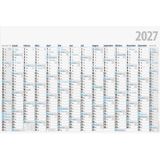 rido idé Wandkalender 2027 Zwart Blauw 1020 x 680 mm