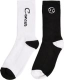 Mister Tee Cancer Zodiac 2-Pack Sokken - 47/50 - Zwart/Wit