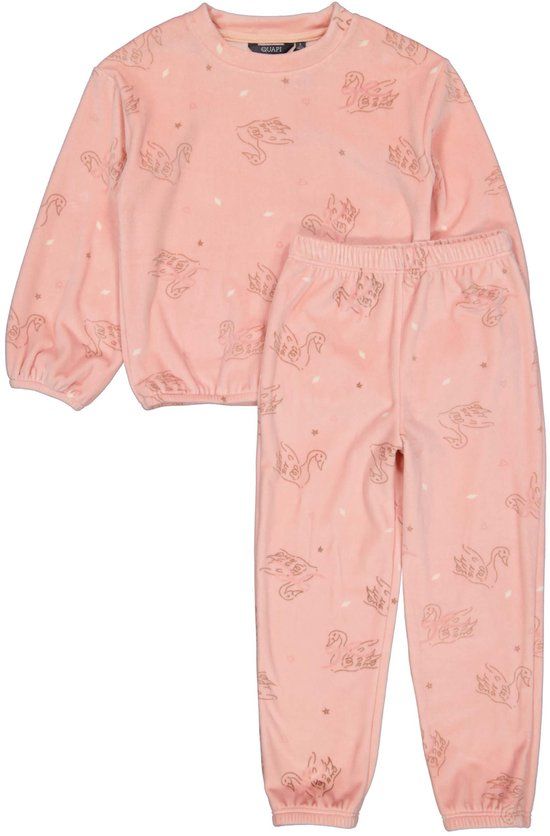 Quapi Meisjes Pyjama Set Velvet Animal Roze Maat 92