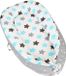 Shenzhen Haorui Industrial Technology Co., Ltd. Nid d'ange - nid câlin, lit nid multifonctionnel pour enfants, Pare-chocs de lit bébé, Nid d'ange nouveau-né, Bleu, Gris, Blanc, Coton, Étoiles, Imprimé, Oui