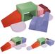 Soft play set - Indoor playground - 7-piece - Climbing and crawling blocks - Plush - Suitable for children from 4 years old - Multiple colours