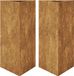 vidaXL Plantenbakken 2 stuks Driehoek 40x40x75 cm Staal Bruin