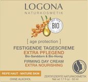 LOGONA Naturkosmetik Anti-aging gezichtscrème voor rijpe en zeer droge huid, extra voedende dagcrème met biologische duindoorn en biologische honing, age protection, 50 ml