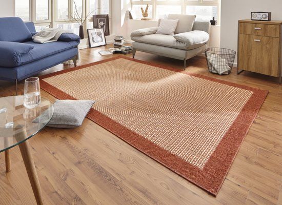 Hanse Home Laagpolig Vloerkleed Natural Rood 80x150cm