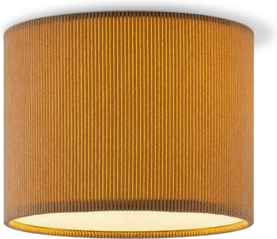 Home Sweet Home Corduroy Plafondlamp Cilinder Karamel Scandinavische stijl ø22 x 17 cm E27 Fitting