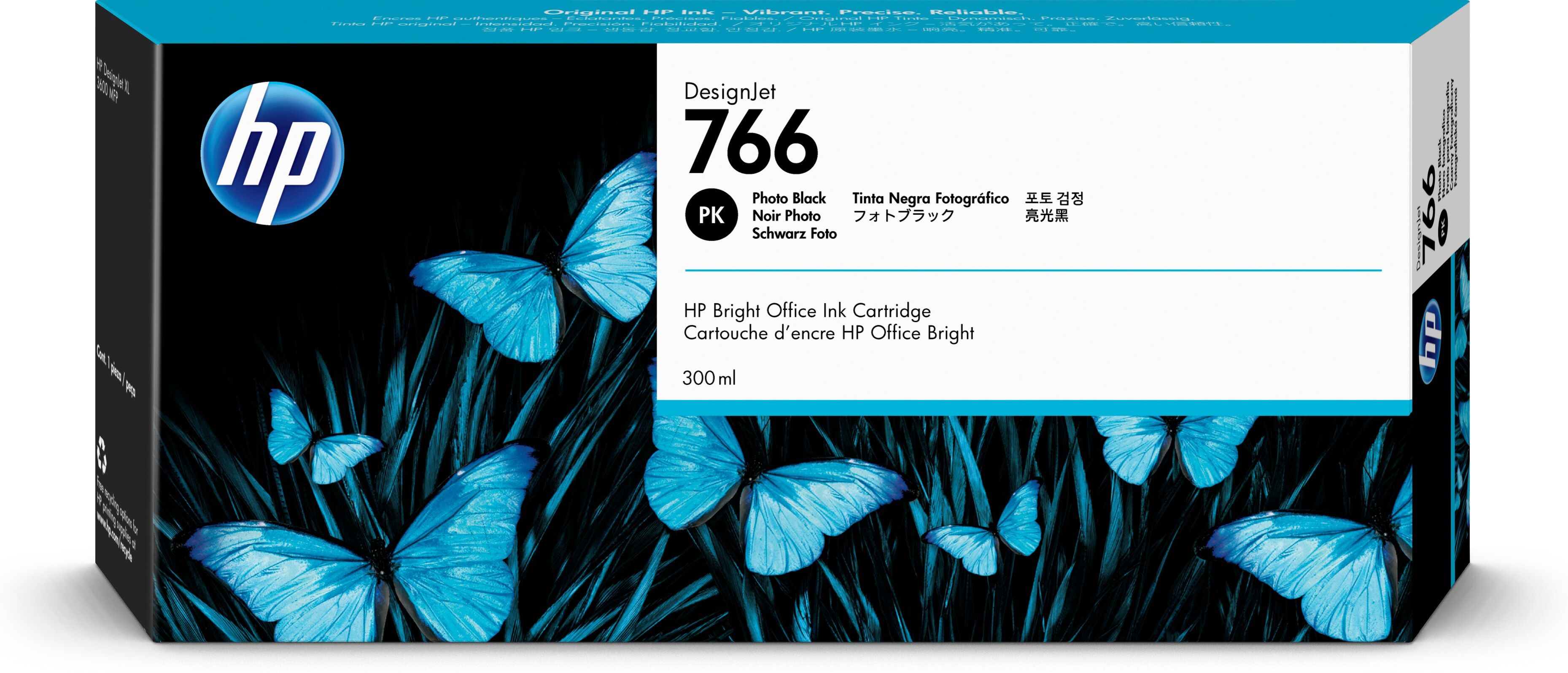 HP 766 DesignJet inktcartridge - Fotozwart - 300 ml
