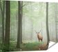 Gards Poster de cerf dans la forêt - 120x90 cm - Toile de jardin - Décoration de jardin - Décoration murale extérieure - Peinture de jardin