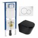 Geberit QeramiQ Dely Toiletset - Hangend toilet met Geberit UP720 inbouwreservoir, softclose zitting en witte bedieningsplaat