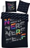 Nerf Dekbedovertrek Logo - 140x200 cm - Zwart - Katoen