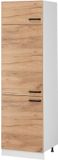 Vicco Hoge kast R-Line, Goudkleurig Eiken/Wit, 60 cm