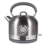 Bouilloire avec thermomètre, 1,7 litre, design vintage, couleur argent