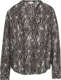 s.Oliver Blouse V-hals Lange mouw Paisley donkergrijs