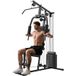 Station de musculation lestée de 45 kg pour entraînement à domicile, 135 x 103 x 200 cm, noire