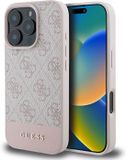 Guess 4G Bottom Stripe Hoesje Geschikt voor Apple iPhone 16 Pro Max - Back Cover Roze