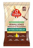 O'CEDAR Lingettes pour Parquets Modernes, Lingettes pour Parquets Vitrifiés, Vernis et Stratifiés, Compatibles Balai Plat - x15
