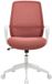 Vente-unique Fauteuil de bureau - Tissu - Terre cuite et blanc VATISTA