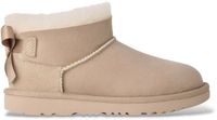 UGG Leren Ultra Mini Bailey Bow enkellaarzen Beige Kinderen Maat 36