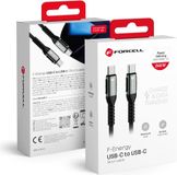 FORCELL F-ENERGY C263 Câble, Type C vers Type C, QC4.0, PD 5A, 240W, Cafule, 0,25 mètre, noir