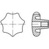 TOOLCRAFT Poignées étoiles laiton, plastique TO-5453898 10 pc(s)