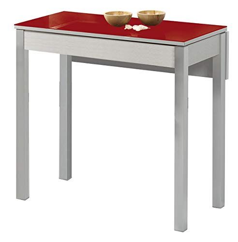 ASTIMESA Keukentafel - Metaal - Rood - 90 x 50 cm - 8435627801334