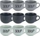 Cosy & Trendy Soepbekers/soepkommen - set 9x stuks - 11 x 8 cm - 510 ml - keramiek - mix kleuren - kommetjes