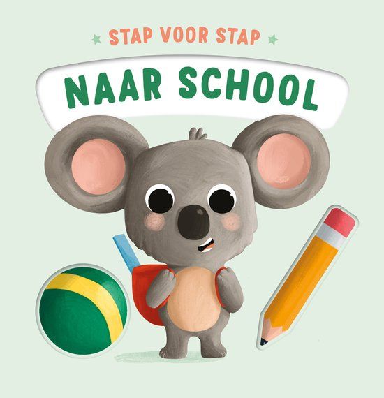 Top1Toys Bol Kartonboek - Naar School - Kinderen - Kleurrijk