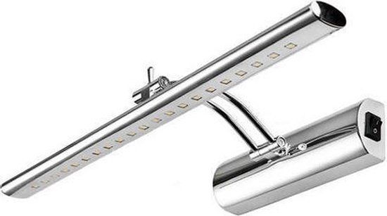 BES LED LED Schilderijverlichting - Ovaal - 6W - Chroom - Verstelbaar