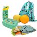 Nerthus FIH 1005 set drinkfles Tritan + lunchbox + sandwichttas + rugzak dinosaurus