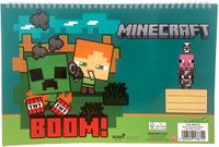 Carnet de croquis Minecraft A4 - 30 pages - multicolore