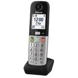 Panasonic KX-TGUA40EXB extra handset voor draadloze digitale telefoons, KX-TGU430/KX-TGU410, zwart en zilver
