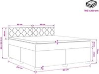 vidaXL Boxspringbed met matras Crèmekleurig 180 x 200 cm Stof