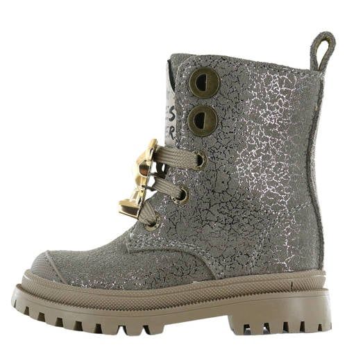 Shoesme imitatieleren enkelboots - taupe