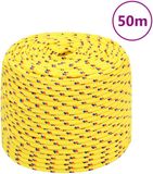 vidaXL corde de bateau 8 mm 50 m polypropylène jaune