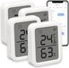 Thermomètre intérieur et hygromètre set de 4 - Capteur de température et d'humidité Bluetooth pour chambre de bébé, maison et jardin avec alertes intelligentes