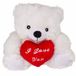 Out Of The Blue Kg Ours en peluche avec cœur - blanc - peluche - 22 cm - Saint-Valentin - je t'aime - cadeau