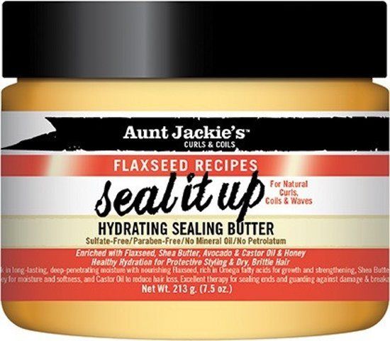 Aunt Jackie's Curls & Coils Flaxseed Recipes Seal It Up Hydrating Sealing Butter 213 gr