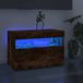 Maison Exclusive - Meuble TV, 2 pièces, avec éclairage LED, chêne fumé, 60x35x40 cm