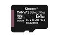 Kingston Technology Kingston Canvas Select Plus MicroSDXC 64GB - Class 10