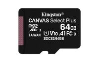 Kingston Technology Kingston Canvas Select Plus MicroSDXC 64GB - Class 10