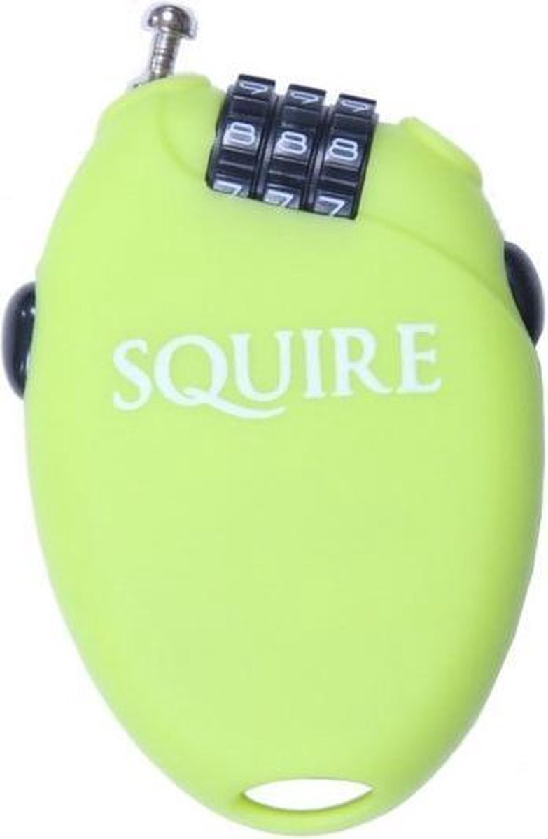 Squire Wielrenners fietsslot Retrac 2, kleur lime groen