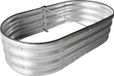 Markenlos Holland Connections Verhoogd tuinbed - Zilver gegalvaniseerde plantenbak - Groenten, kruiden, fruit en bloemen - 12 x 2 x 1 ft