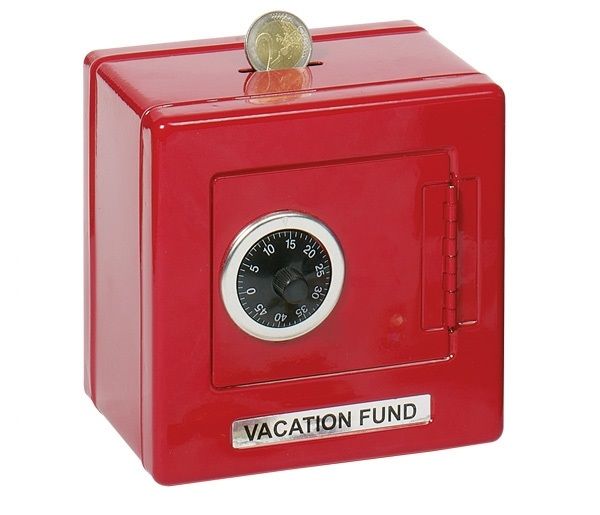 Goki 14019 - Spaarpot - Rood - Metaal
