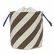 OYOY Sakki panier à linge Coton, Polyamide, Polyester, Viscose Bleu, Marron, Blanc