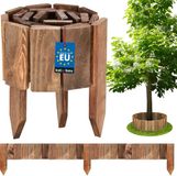 KOTARBAU® Bloembedrand, Rolborder, 110 x 10 cm, Bruin, Houten Tuinhek