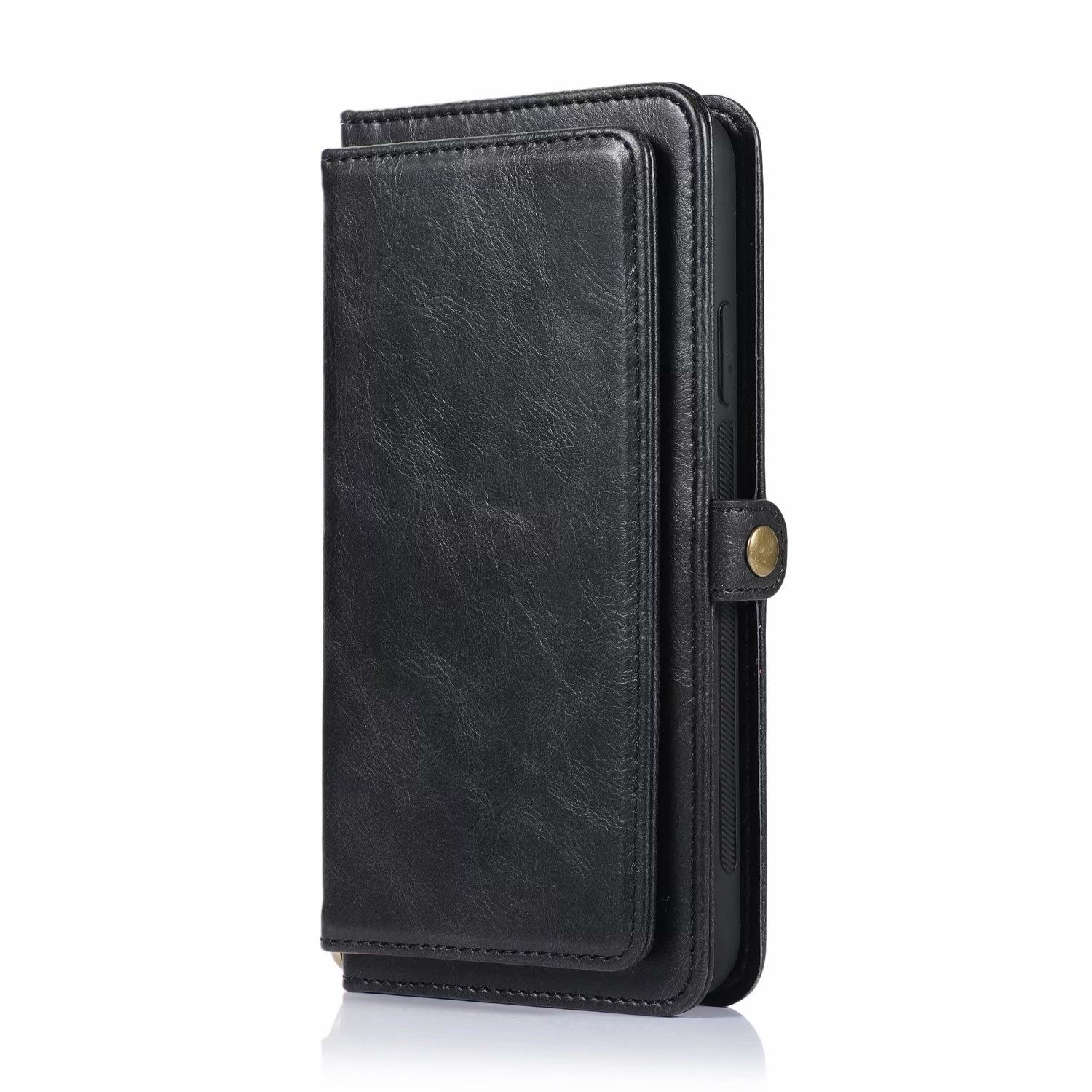 JVS Products Galaxy A71 - Afneembaar 2 in 1 Bookcase Hoesje - Back Cover - Magnetisch - Pasjeshouder - Portemonnee - Leer - Samsung Galaxy A71 - Zwart