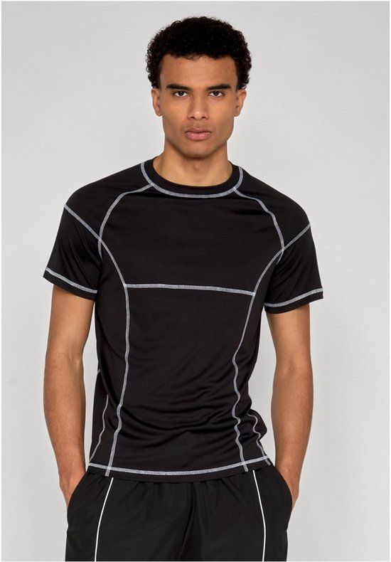Urban Classics Compression Tee Heren T-shirt - zwart - L