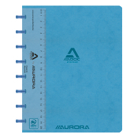 Aurora Aurora Adoc geruit schrift met liniaal A5 blauw 72 vel (5 mm)