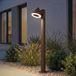 Lindby Soran borne LED, métal, 100 cm, marron, IP44
