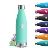 Drinkfles Icecat Drinkfles – 0,5 l – thermosfles, roestvrij staal, BPA-vrij, thermosfles, lekvrij, metalen fles, vacuüm-geïsoleerd, voor school, camping, kantoor, café, reizen